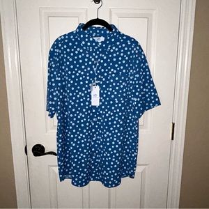 Southern Tide Blue Poppin Poppies Shirt -NEW